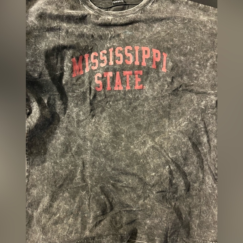 NWT- chicka-d Women’s Mississippi State 
 Longsleeve T-Shirt  COLOR: Graphite